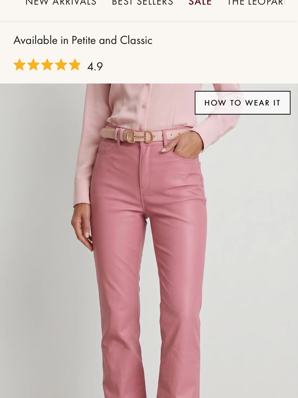 Noli Pink High-Rise Straight Jeans
